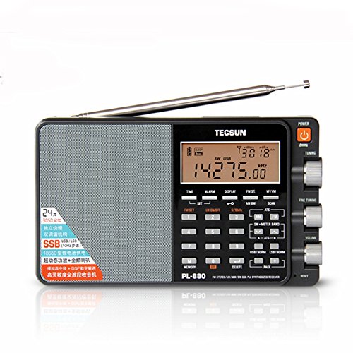 TECSUN PL-880 Portable Stereo Full Band Radio with LW/SW/MW SSB PLL Modes FM (64-108mHz)