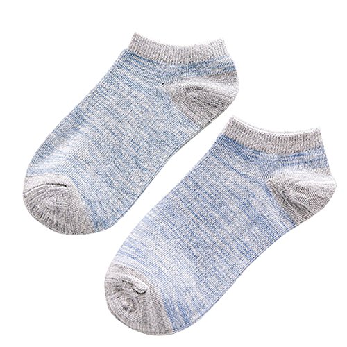 TININNA – Lote de 5 pares calcetines 100% algodón baja – calcetines deporte para mujeres niña Gris gris