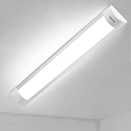 tubo led 90cm ,LED Tubo Fluorescente 30W,Rinoye Luminaria Tubo LED Integrado 6000K Pantalla Led Cocina 4800LM Regleta Led Slim para Armarios, Cabinetes, Cocina y Oficina