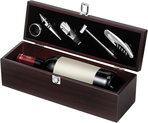 Unbekannt Set de vino de regalo con muchos accesorios para botellas de 0,7 litros.
