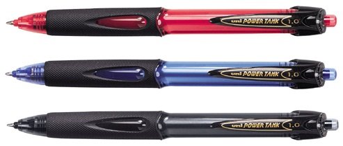 Uni-ball uB-stylo bille pOWER tANK sN - 220 mm/1 noir/rouge bleu-lot de 3