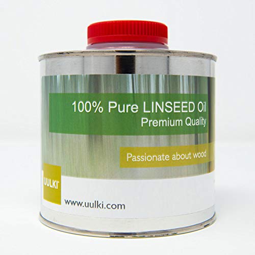 Uulki Aceite de linaza extra puro para protección de la madera - Un aceite de cuidado universal para muebles y superficies de madera en interiores y exteriores (incoloro, 500 ml)