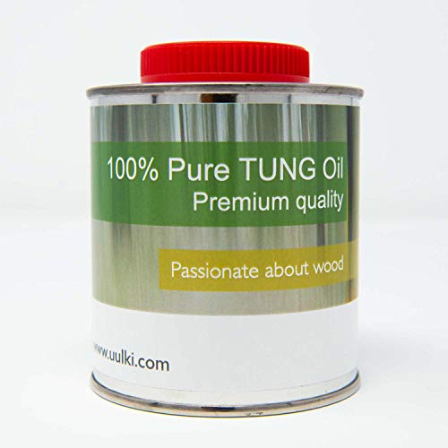 Uulki Aceite de tung 100% Puro | Cuidado de la madera para interiores y exteriores | Natural - Alimento Seguro - Impermeable (250 ml)