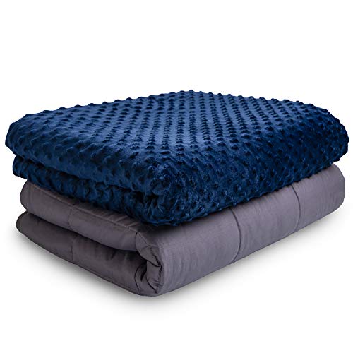 VAN BEEKEN Manta Pesada para niños y Adultos para Dormir Mejor, ansiedad, Autismo y Alivio del estrés, Manta Pesada con Cubierta de Forro Polar Supersuave, algodón, Azul, 150x200 cm VAN BEEKEN Manta Pesada para niños y Adultos para Dormir Mejor, ansiedad, Autismo y Alivio del estrés, Manta Pesada con Cubierta de Forro Polar Supersuave, algodón, Azul, 150x200 cm
