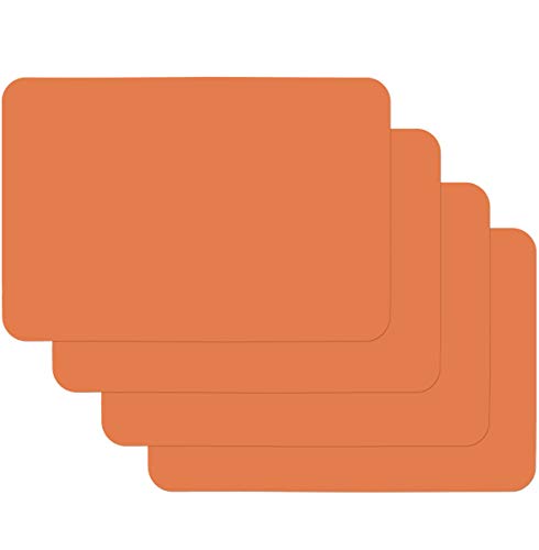 Venilia Orange Salvamanteles Uni Naranja, Mantelería, Mantel Individual para el Comedor, Apto para Alimentos, 4 tajada, 45 x 30 cm, 59040, 30 x 45 cm