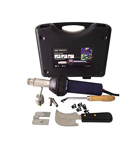 Weldy - Kit de herramientas profesionales de soldadura para suelos con pistola de aire caliente, pistola soldadora de plástico, soldador 1600 W