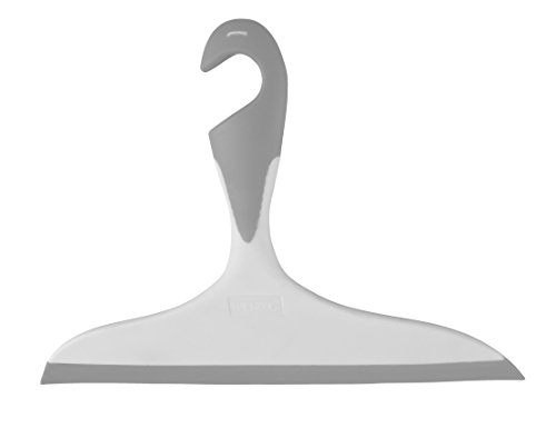 WENKO Limpiador de baño Loano gris - con gancho, Plástico (TPR), 23 x 17 cm, Gris