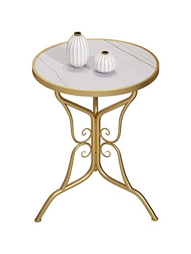 YAQ-Muebles de oficina Mármol Mesa de café, de metal Mesa redonda ventaja a los locales Sala Corner Table Habitación Hotel sala de recepción Mesa for sofá, 50,5 * 50,5 * 65cm Mesas de pedestal YAQ-Muebles de oficina Mármol Mesa de café, de metal Mesa redonda ventaja a los locales Sala Corner Table Habitación Hotel sala de recepción Mesa for sofá, 50,5 * 50,5 * 65cm Mesas de pedestal