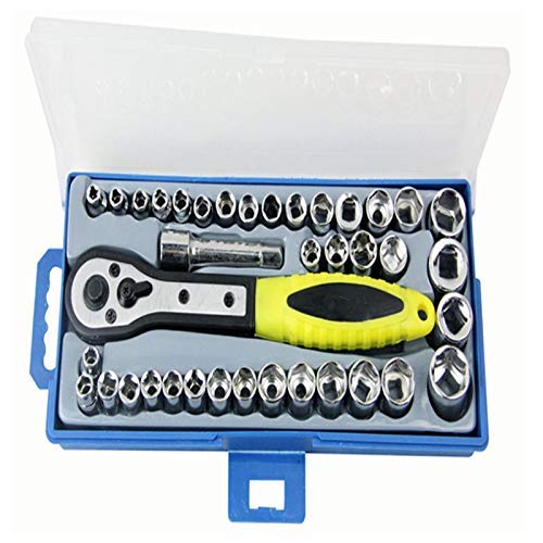 Yongenee Duradera 40 piezas de herramientas de reparación de herramientas de trinquete juego de herramientas industriales