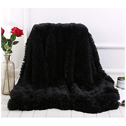 YOUCAI Manta para Cama Manta de Piel Sintética Suave y Cálida Mantas para Cama, Sofá, Viaje, Manta Imitación Piel de Pelo Largo, Cómoda y Duradera Negro 80x120cm YOUCAI Manta para Cama Manta de Piel Sintética Suave y Cálida Mantas para Cama, Sofá, Viaje, Manta Imitación Piel de Pelo Largo, Cómoda y Duradera Negro 80x120cm