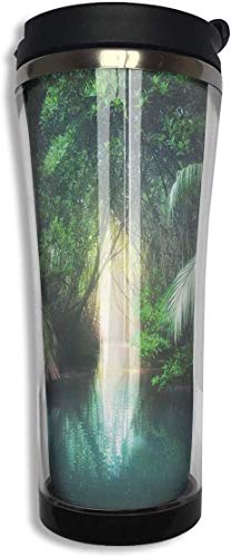 Yuanmeiju Jungle Tropical Lake Mangrove Rainforest Stainless Steel Coffee Tumbler Travel Cup with Lid Vacuum Insulated Coffee Mug Yuanmeiju Jungle Tropical Lake Mangrove Rainforest Stainless Steel Coffee Tumbler Travel Cup with Lid Vacuum Insulated Coffee Mug