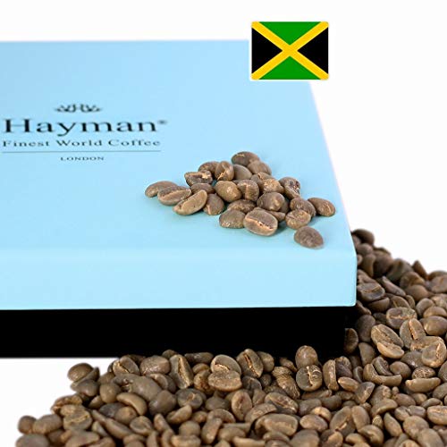 100% Café de las Montañas Azules de Jamaica - Café de grano verde - ¡Uno de los mejores cafés del mundo, salido de la última cosecha! (Caja con 200g/7oz)