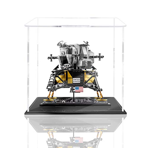 12che Acrílico Vitrina a Prueba de Polvo Caja de presentación Mostrar Cuadro para Lego Apollo No.11 Lunar Module 10266