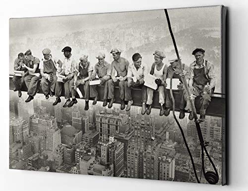 1art1 Nueva York - Almuerzo En Lo Alto De Un Rascacielos, 1932 Cuadro, Lienzo Montado sobre Bastidor (120 x 80cm)