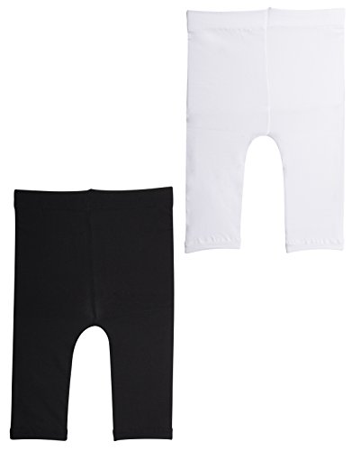 2 PARES X LEGGINGS CORTOS SEMI OPACOS PARA BEBES | MALLAS CORTE PIRATA EN MICROFIBRA | 40 DEN | NEGRO, BLANCO | 4/6, 8/10, 12/14 AÑOS | CALCETERÍA ITALIANA | (18 Meses, 1 BLANCO + 1 NEGRO)