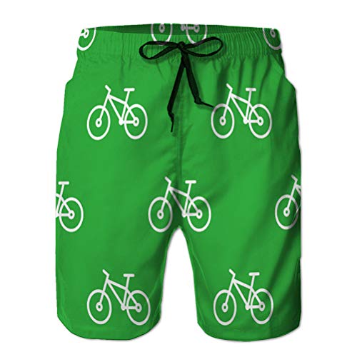 316 Mens Running Fashion Beach Shorts Pantalones patrón de Bicicleta sin Costuras M