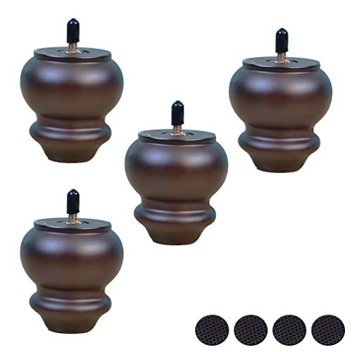 4 Patas de Madera Maciza para Muebles,Patas de Sofá M8,Pata del Armario,para Mesa de Café,Mesita de Noche,con Funda de Varilla,Almohadilla Protectora,Color Antiguo (8cm/3.1in) 4 Patas de Madera Maciza para Muebles,Patas de Sofá M8,Pata del Armario,para Mesa de Café,Mesita de Noche,con Funda de Varilla,Almohadilla Protectora,Color Antiguo (8cm/3.1in)