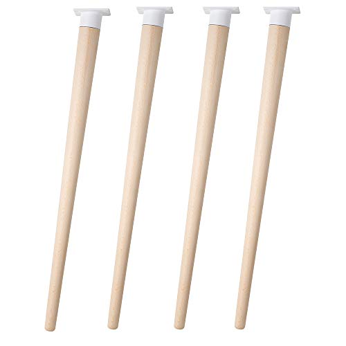 4un. Pata cónica Inclinada pie mueble nórdico mesa escandinava en madera haya natural en crudo sin barnizar. Altura 710mm. Plato blanco 4un. Pata cónica Inclinada pie mueble nórdico mesa escandinava en madera haya natural en crudo sin barnizar. Altura 710mm. Plato blanco