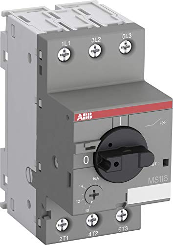 ABB MS116-10 - Arrancador Manual de Motor (45 mm de Ancho, 3 Polos, 690 V, 50-60 Hz (ABB1SAM250000R1010)