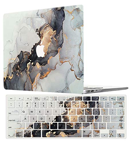 ACJYX MacBook Air 13 Pulgadas Estuche 2020 2019 2018 Modelo De Lanzamiento A1932 Carcasa Plástico Suave Y Cubierta para Teclado Solo Compatible con La Nueva Versión MacBook Air 13", Mármol Gris