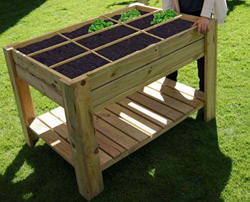 AD servicios Mesa de Cultivo Huerto Urbano con Bandeja y separadores 80x120x80 cm AD servicios Mesa de Cultivo Huerto Urbano con Bandeja y separadores 80x120x80 cm