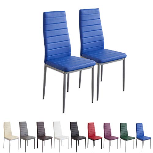 Albatros 2869 Milano Set de 2 sillas de Comedor, Azul