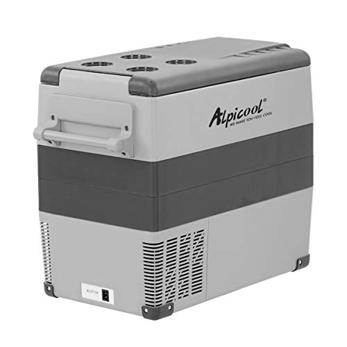Alpicool CF55 55 Litros Nevera Portátil Eléctrica Refrigerador de Coche 12V 24V mini frigorífico CA 220v para Hogar, Camping, Viajes, Automóvil, 20ºC a 20ºC