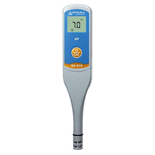 Apera Instruments SX610 medidor de pH, probador de bolígrafo, resistente al agua, precisión de ± 0,1 pH, rango de pH 0-14, sensor de temperatura de ± 0,5 °C.