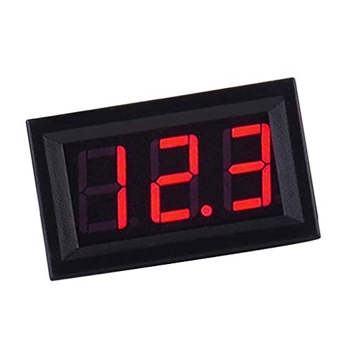 ARCELI 0.56 '' DC 0-30V Voltímetro Digital Probador de Voltaje Indicador Pantalla LED Brillante 3 alambres Voltímetro para Montaje en Panel de Motor de automóvil de Motocicleta - Rojo ARCELI 0.56 '' DC 0-30V Voltímetro Digital Probador de Voltaje Indicador Pantalla LED Brillante 3 alambres Voltímetro para Montaje en Panel de Motor de automóvil de Motocicleta - Rojo