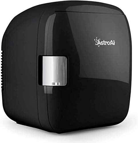 AstroAI Mini Refrigerador Portátil para el Skincare 9L, Mini Neveras 220V/12V para Enfriar y Calentar (negro)