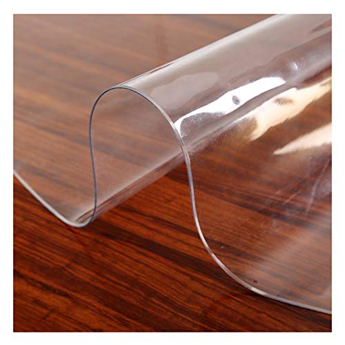 AWSAD Protector de mesa de cristal suave transparente, mantel de PVC redondo de 1,5 mm, 2 mm, 3 mm, resistente al agua y antiquemaduras, placa de cristal de plástico no lavable.