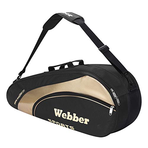 Badminton - Bolsa de raqueta de tenis 6 bolsas de tenis portátil bolsa de transporte bandolera deporte mochila pala tenis bolsa de almacenamiento para pala badminton con almacenamiento de zapatos