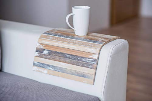 Bandeja de madera para sofá y reposabrazos protectores, para mesa o sofá, bandeja para TV (vintage) Bandeja de madera para sofá y reposabrazos protectores, para mesa o sofá, bandeja para TV (vintage)