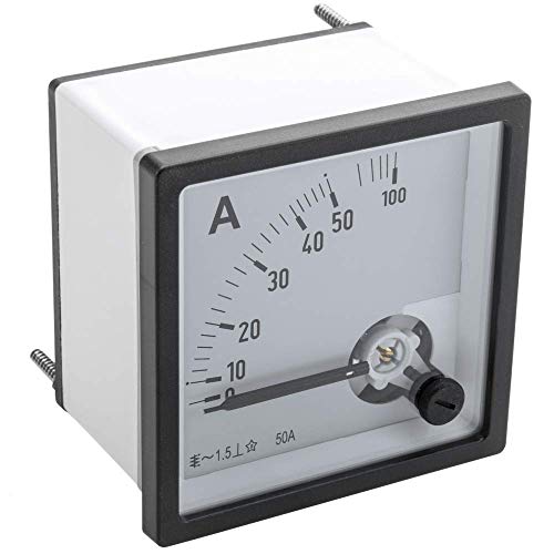 BeMatik - Medidor eléctrico analógico de Panel Cuadrado 72x72mm 100A 50A amperímetro