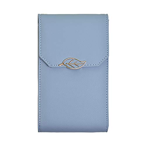 Bolso de Mujer, Bolso Messenger Minimalista y Elegante, Mini Bolso versátil for teléfono móvil (Color : Fog Blue, tamaño : 17.5 * 10 * 3.5cm)