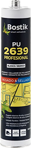 Bostik Masilla DE Poliuretano PU 2639 Profesional Cartucho 300 ml Gris, Negro