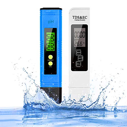 Calidad del Agua Medidor de Prueba, PH Medidor TDS PH EC Temperatura 4 en 1 Juego, Probador de Calidad del Agua 0 – 19990 ppm Rango de medición1 PPM Resolución 2% Lectura precisión Calidad del Agua Medidor de Prueba, PH Medidor TDS PH EC Temperatura 4 en 1 Juego, Probador de Calidad del Agua 0 – 19990 ppm Rango de medición1 PPM Resolución 2% Lectura precisión