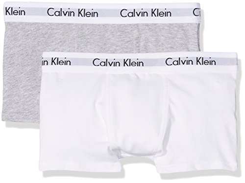 Calvin Klein Modern Trunk Bóxer, Multicolor (White/Grey Htr 926), 14-16 años para Niños