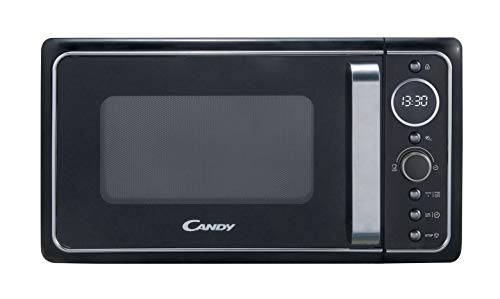 Candy, Divo G20CMB, Microondas con grill 20l, 1200W, 9 programas, Express cooking, Temporizador, Display digital circular, 6 niveles de potencia, Color negro