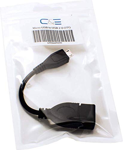 C&E CNE28224 USB 2.0 A Female to Micro B Male Adapter Cable Micro USB Host Mode OTG Cable