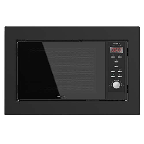 Cecotec Microondas encastrable Digital GrandHeat 2350 Built-In Black. 900W, Integrable, 23 Litros, Grill, 9 Funciones preconfiguradas, Quick Start, Temporizador