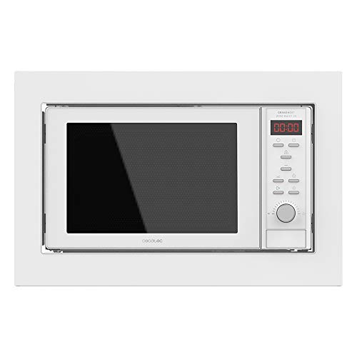 Cecotec Microondas encastrable Digital GrandHeat 2350 Built-In White. 900W, Integrable, 23 Litros, Grill, 9 Funciones preconfiguradas, Quick Start, Temporizador