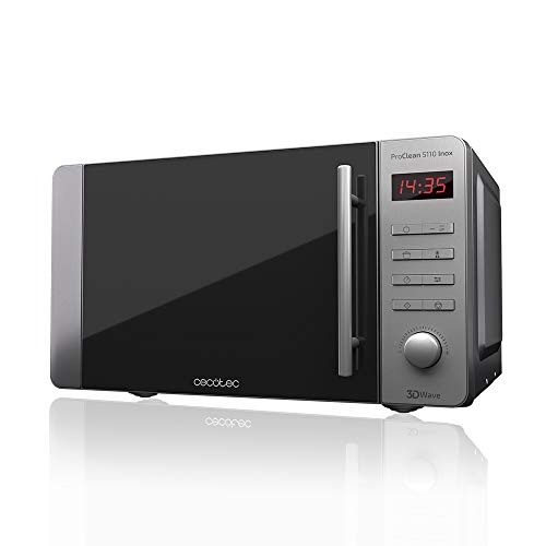 Cecotec Microondas ProClean 5110 Inox. 700 W, Grill 800 W, Capacidad de 20L, Revestimiento Ready2Clean para una mejor Limpieza, Tecnología 3DWave, Diseño Frontal y Tirador Inox Cecotec Microondas ProClean 5110 Inox. 700 W, Grill 800 W, Capacidad de 20L, Revestimiento Ready2Clean para una mejor Limpieza, Tecnología 3DWave, Diseño Frontal y Tirador Inox