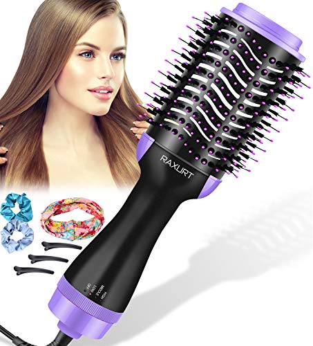 Cepillo de Aire Caliente Portátil, 4 en 1 Cepillo Secador de Pelo Secador Moldeador Rizador y Plancha, 3 modos, Multifunción Secador de con Iones Negativos para Peinado de Salón de Belleza (Púrpura) Cepillo de Aire Caliente Portátil, 4 en 1 Cepillo Secador de Pelo Secador Moldeador Rizador y Plancha, 3 modos, Multifunción Secador de con Iones Negativos para Peinado de Salón de Belleza (Púrpura)