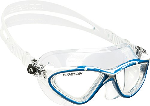 Cressi Planet Swim Goggles - Premium Anti Niebla Gafas de Natación Máscara 100% Anti UV, Transparente/Azul/Blanco