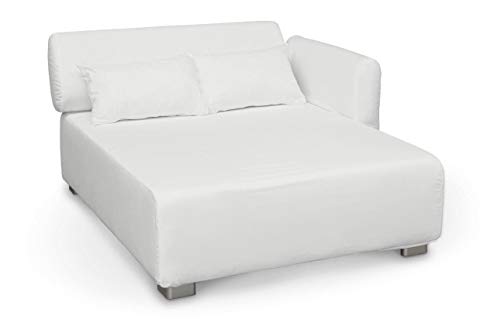 Dekoria Fire retarding IKEA MYSINGE módulo de Asiento Funda – Blanco Suave (cálido Shade)