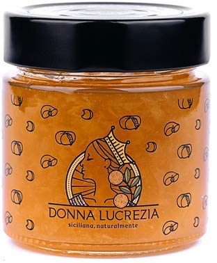 Donna Lucrezia - Mermeladas artesanales - 240 gramos - Sin gluten, vegano - 100% natural - Hecho en Sicilia (Pesca Tabacchiera)