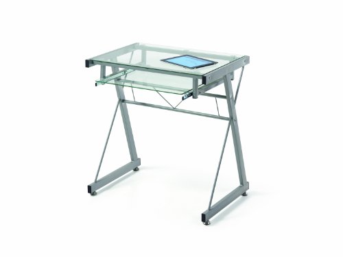 duehome Mesa de Ordenador, Mesa PC, Mesa Office, Modelo Einstein, Acabado en Cristal y Metal, Medidas: 70 cm (Ancho) x 46 cm (Fondo) x 72 cm (Alto) duehome Mesa de Ordenador, Mesa PC, Mesa Office, Modelo Einstein, Acabado en Cristal y Metal, Medidas: 70 cm (Ancho) x 46 cm (Fondo) x 72 cm (Alto)