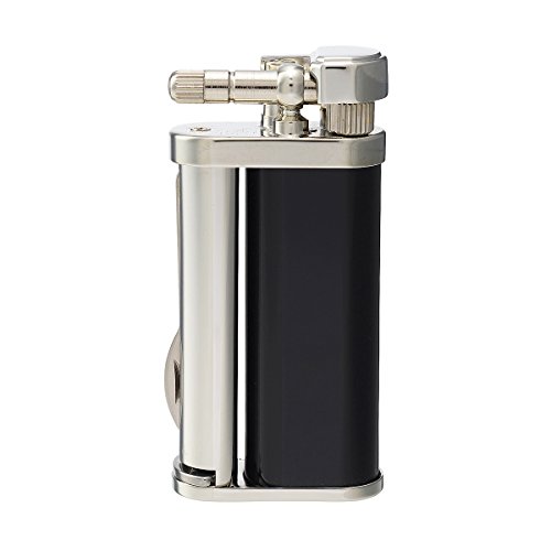 Eddie Tsubota japonés de grosor para tuberías de herramienta Pearl Mechero de primera calidad de color negro brillante lacado acabado en plata Eddie Tsubota japonés de grosor para tuberías de herramienta Pearl Mechero de primera calidad de color negro brillante lacado acabado en plata