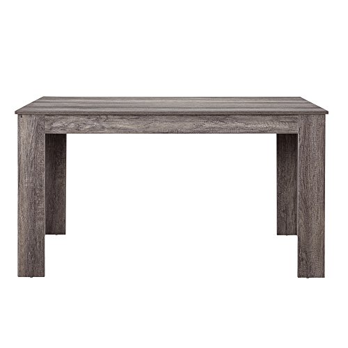 [en.casa] Mesa Elegante de Comedor para 6 sillas Roble Oscuro 140x90cm Mesa de Cocina Rectangular